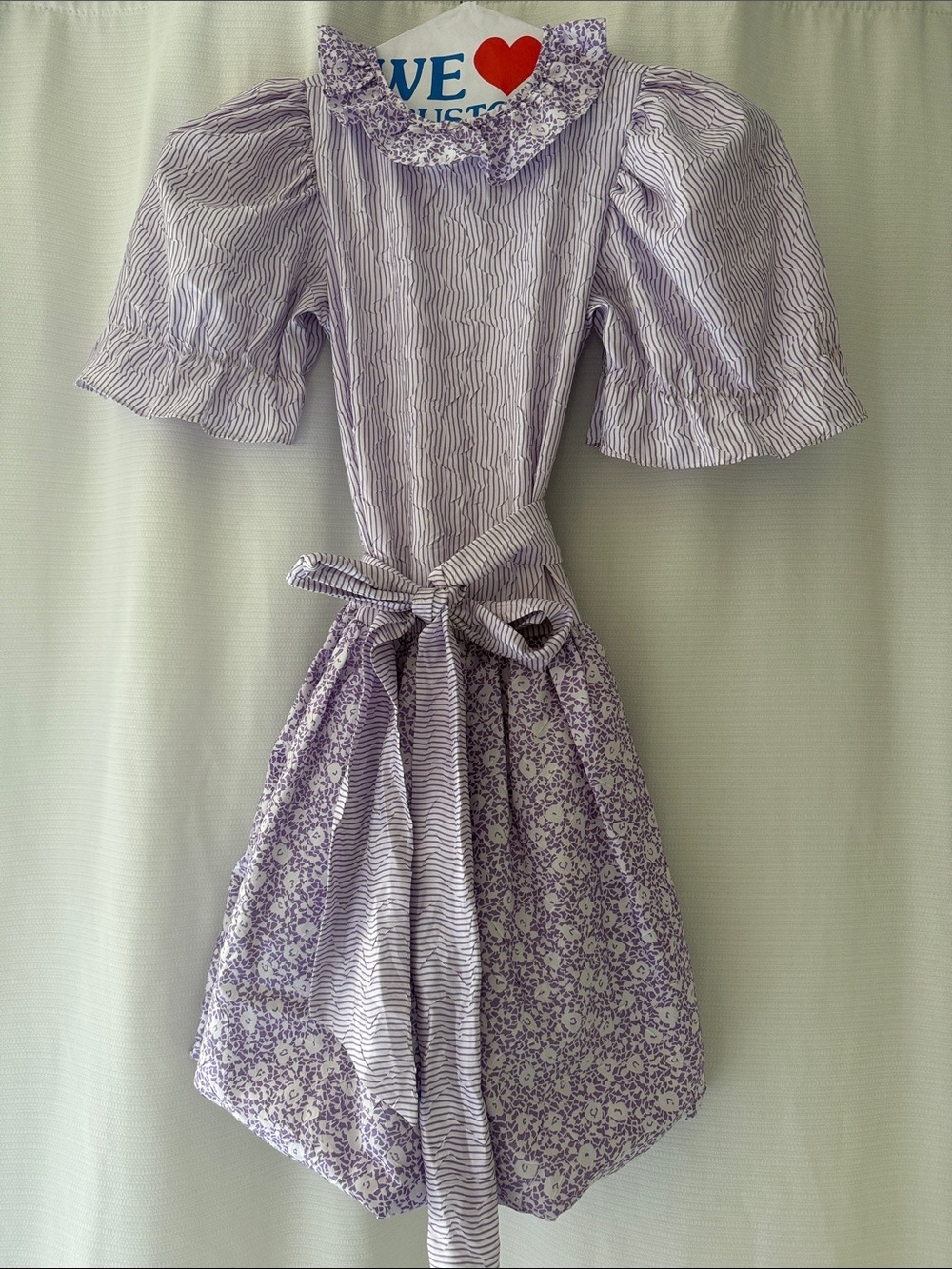 Yves Saint Laurent Lavender Puff Sleeve Vintage Children’s Dress